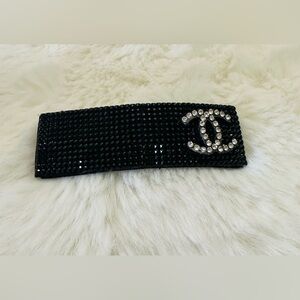 Hand-Made Black & Silver Rhinestone Hairclip